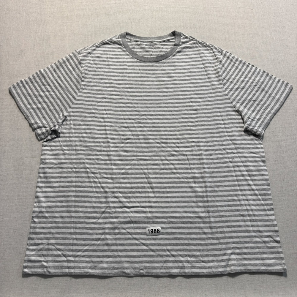 Amazon Essentials Striped T-Shirt Mens 2XL Grey New without Tags